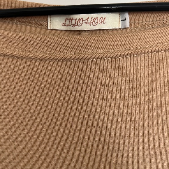 Camel Long Sleeve Oversized Shirt - L - Picture 4 of 6